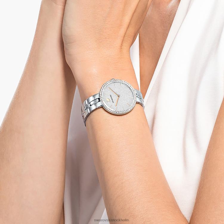 Swarovski kosmopolitisk klocka P28L1229 Tillbehör schweizisk tillverkad, metallarmband, silverton, rostfritt stål