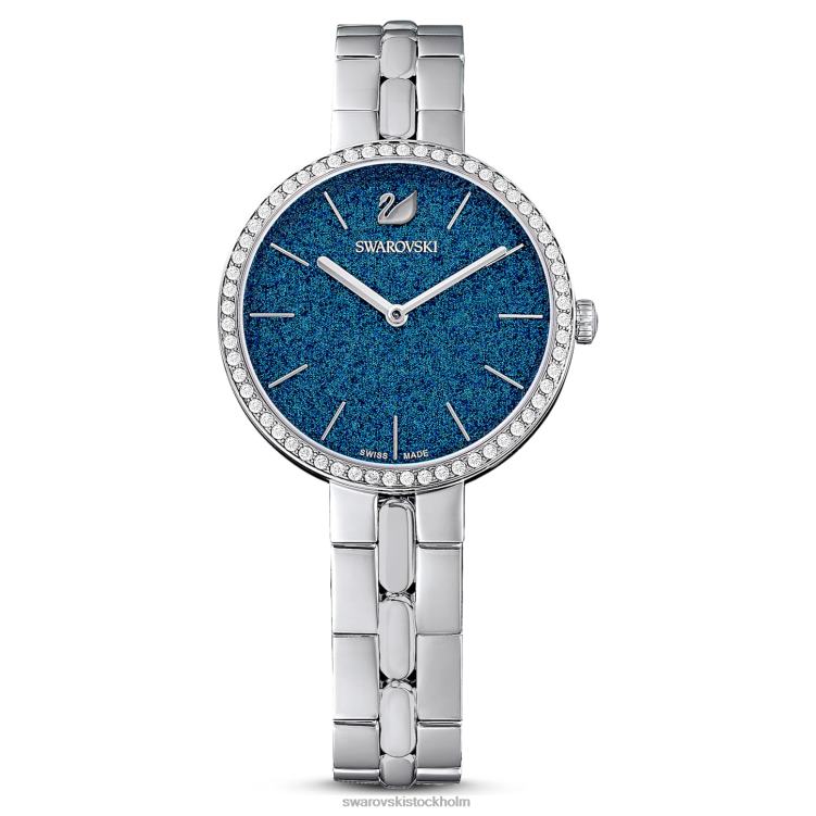 Swarovski kosmopolitisk klocka P28L1233 Tillbehör schweizisk tillverkad, metallarmband, blå, rostfritt stål