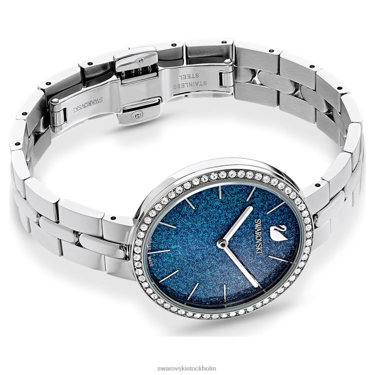 Swarovski kosmopolitisk klocka P28L1233 Tillbehör schweizisk tillverkad, metallarmband, blå, rostfritt stål
