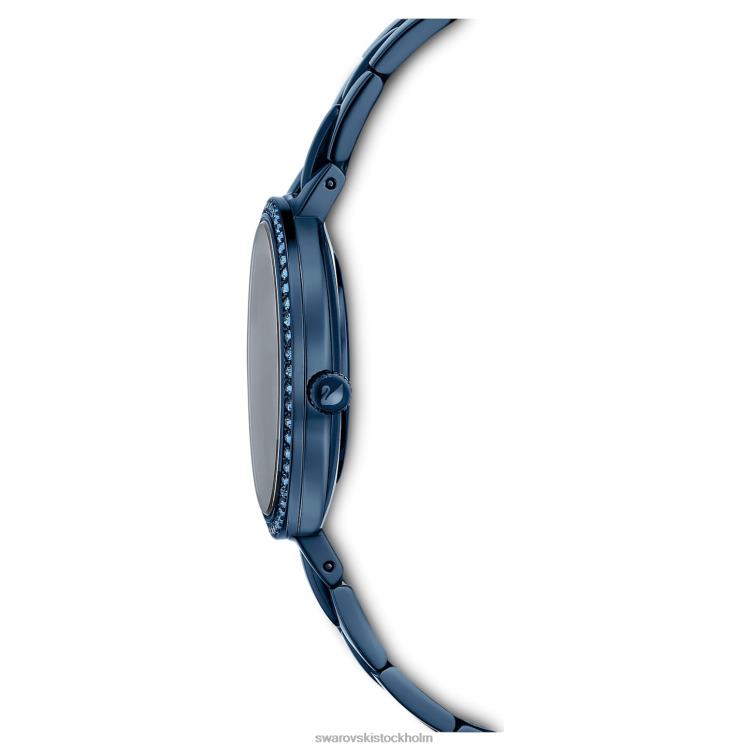 Swarovski kosmopolitisk klocka P28L1237 Tillbehör schweizisk tillverkad, metallarmband, blå, blå finish