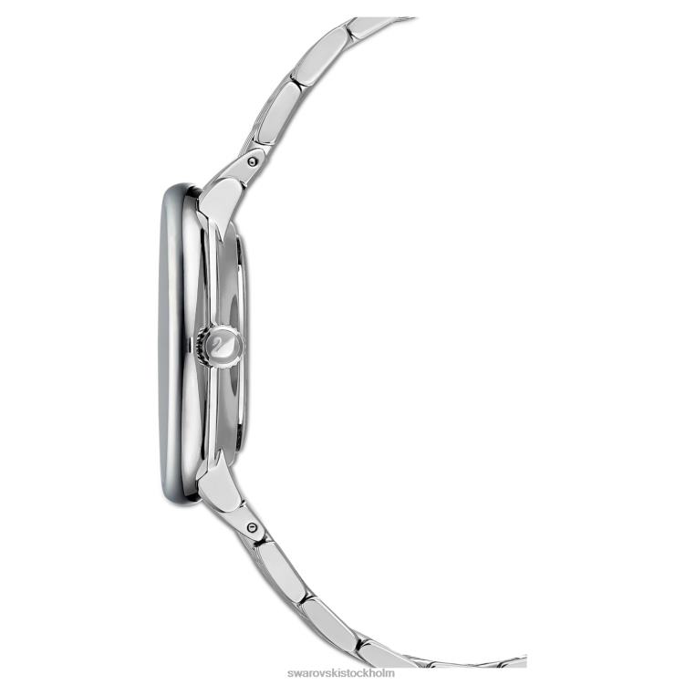 Swarovski kristallint chic klocka P28L1244 Tillbehör schweizisk tillverkad, metallarmband, silverton, rostfritt stål