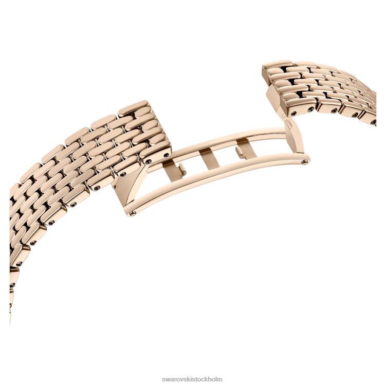 Swarovski locka klocka P28L1135 Tillbehör schweizisk tillverkad, pave, metallarmband, guldton, champagneguldfärgad finish