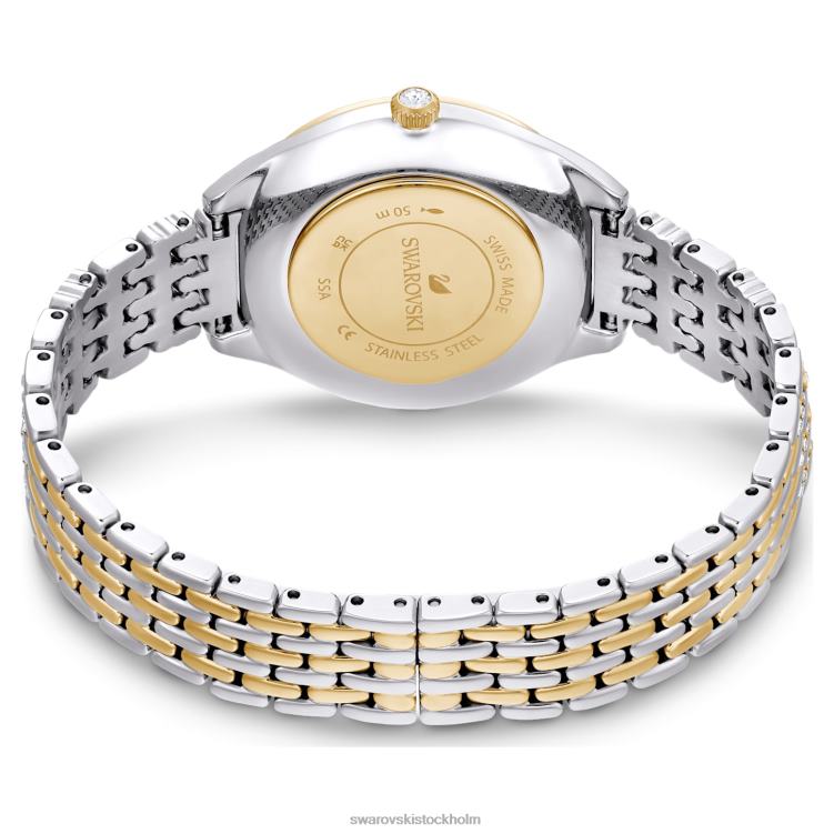 Swarovski locka klocka P28L1137 Tillbehör schweizisk tillverkad, pave, metallarmband, svart, blandad metallfinish