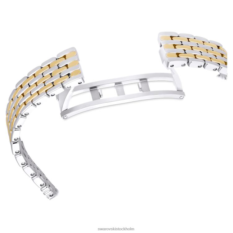 Swarovski locka klocka P28L1137 Tillbehör schweizisk tillverkad, pave, metallarmband, svart, blandad metallfinish