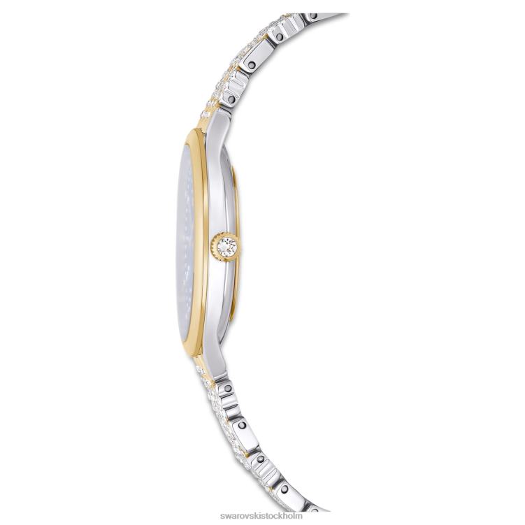 Swarovski locka klocka P28L1137 Tillbehör schweizisk tillverkad, pave, metallarmband, svart, blandad metallfinish