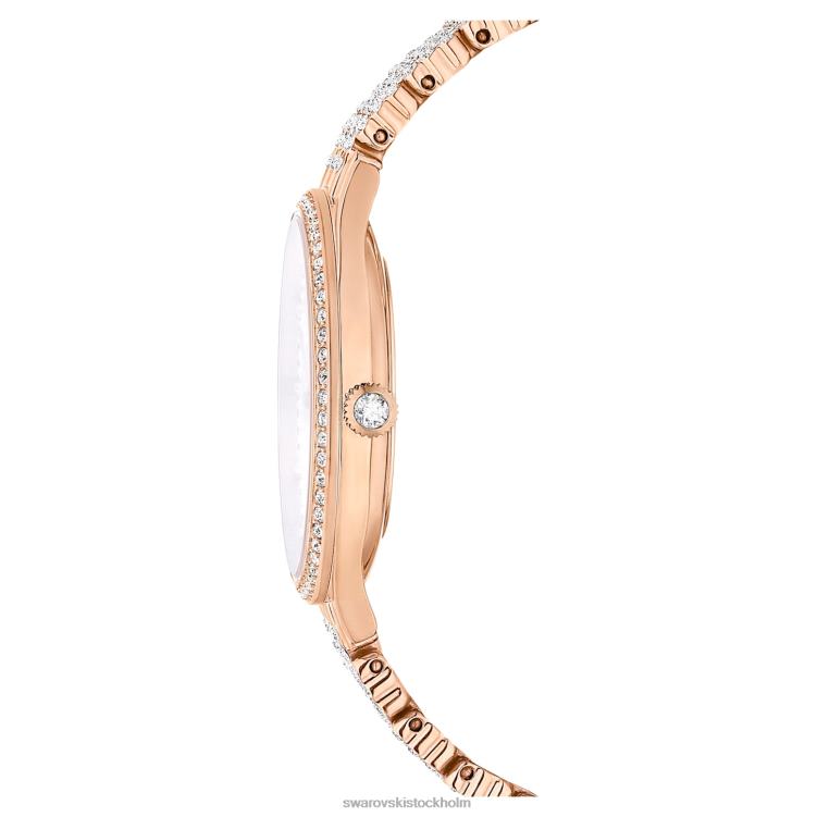 Swarovski locka klocka P28L1161 Tillbehör schweizisk tillverkad, full pave, metallarmband, roséguldton, roséguldfärgad finish