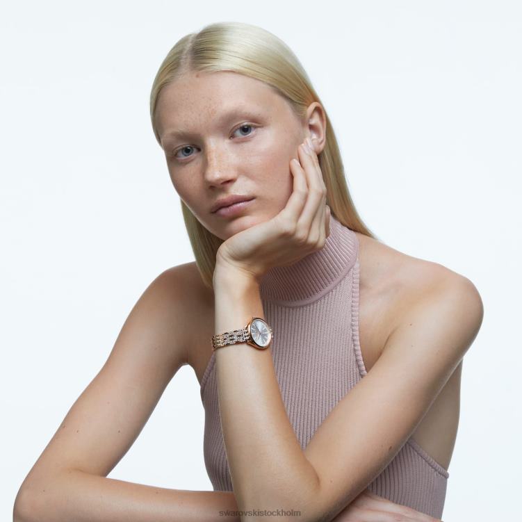 Swarovski locka klocka P28L1169 Tillbehör schweizisk tillverkad, pave, metallarmband, roséguldton, roséguldfärgad finish