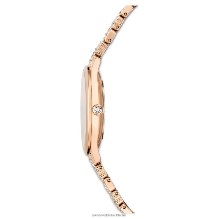 Swarovski locka klocka P28L1169 Tillbehör schweizisk tillverkad, pave, metallarmband, roséguldton, roséguldfärgad finish