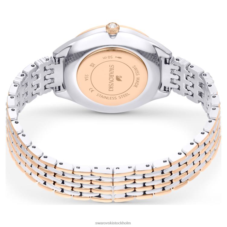 Swarovski locka klocka P28L1182 Tillbehör schweizisk tillverkad, pave, metallarmband, roséguld, blandad metallfinish