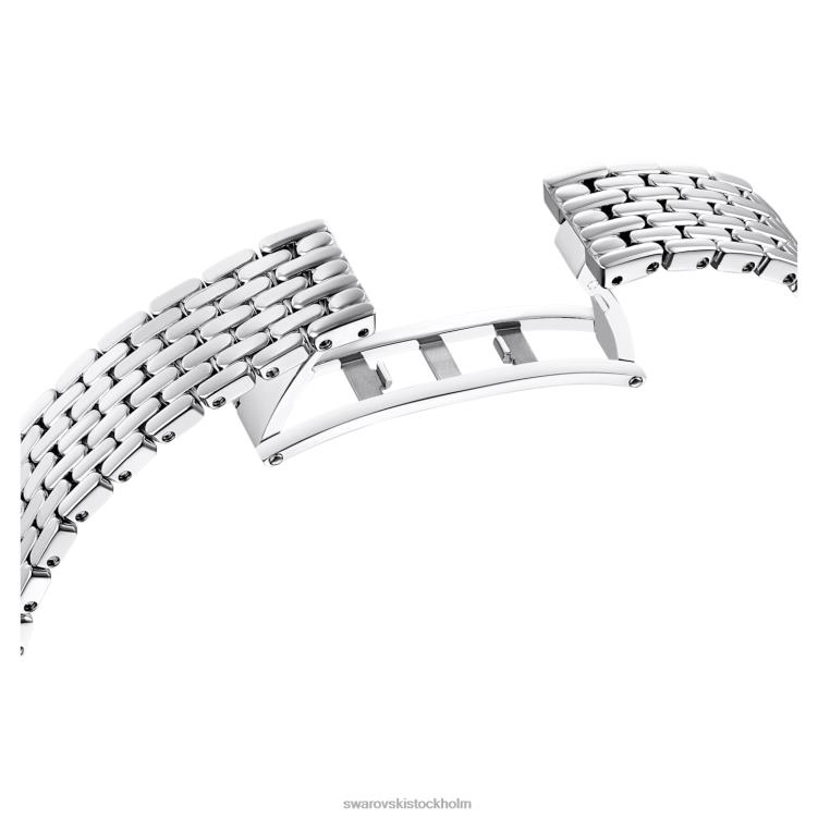 Swarovski locka klocka P28L1224 Tillbehör schweizisk tillverkad, pave, metallarmband, silverton, rostfritt stål