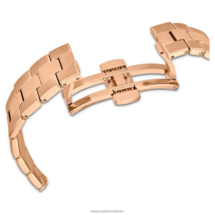 Swarovski octea lux sportklocka P28L1149 Tillbehör schweizisk tillverkad, metallarmband, brun, guldfärgad finish