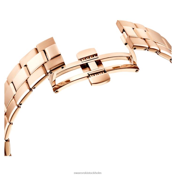 Swarovski octea lux sportklocka P28L1175 Tillbehör schweizisk tillverkad, metallarmband, svart, roséguldfärgad finish