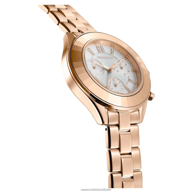 Swarovski octea lux sportklocka P28L1190 Tillbehör schweizisk tillverkad, metallarmband, roséguldton, roséguldfärgad finish