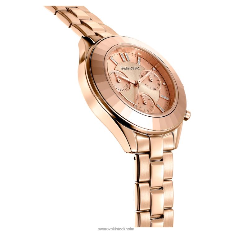 Swarovski octea lux sportklocka P28L1196 Tillbehör schweizisk tillverkad, metallarmband, roséguldton, roséguldfärgad finish