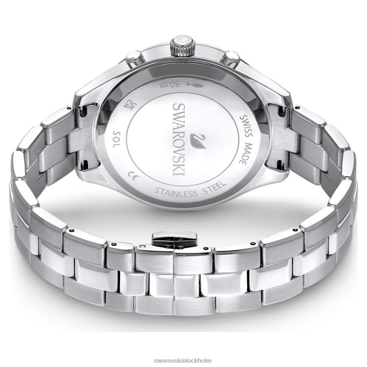 Swarovski octea lux sportklocka P28L1226 Tillbehör Swiss Made, Metal Armband, Purple, Rostless Steel