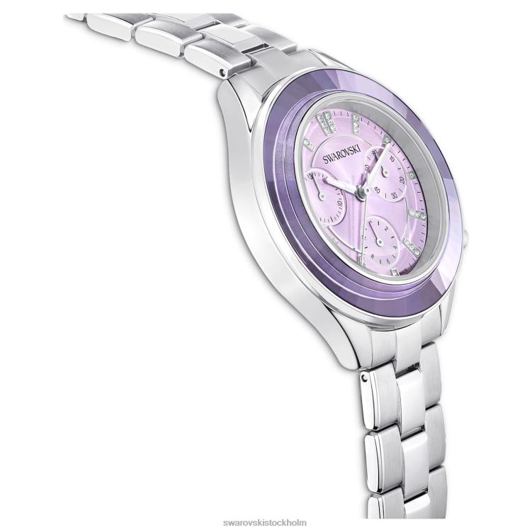 Swarovski octea lux sportklocka P28L1226 Tillbehör Swiss Made, Metal Armband, Purple, Rostless Steel
