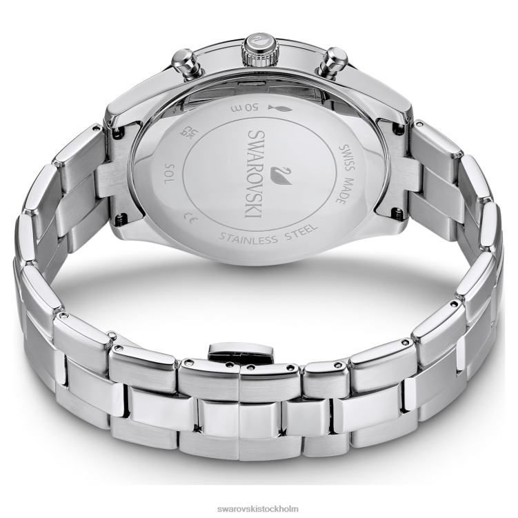 Swarovski octea lux sportklocka P28L1243 Tillbehör schweizisk tillverkad, metallarmband, svart, rostfritt stål