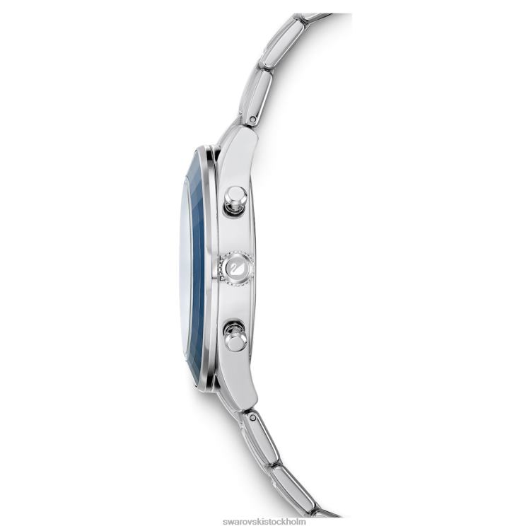 Swarovski octea lux sportklocka P28L1246 Tillbehör schweizisk tillverkad, metallarmband, blå, rostfritt stål
