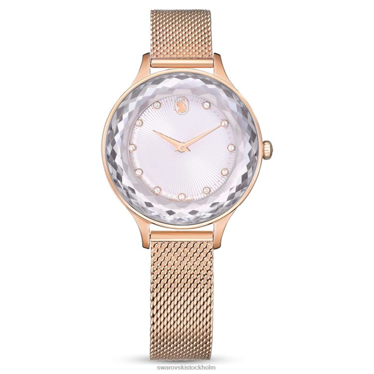 Swarovski octea nova klocka P28L1198 Tillbehör schweizisk tillverkad, metallarmband, roséguldton, roséguldfärgad finish