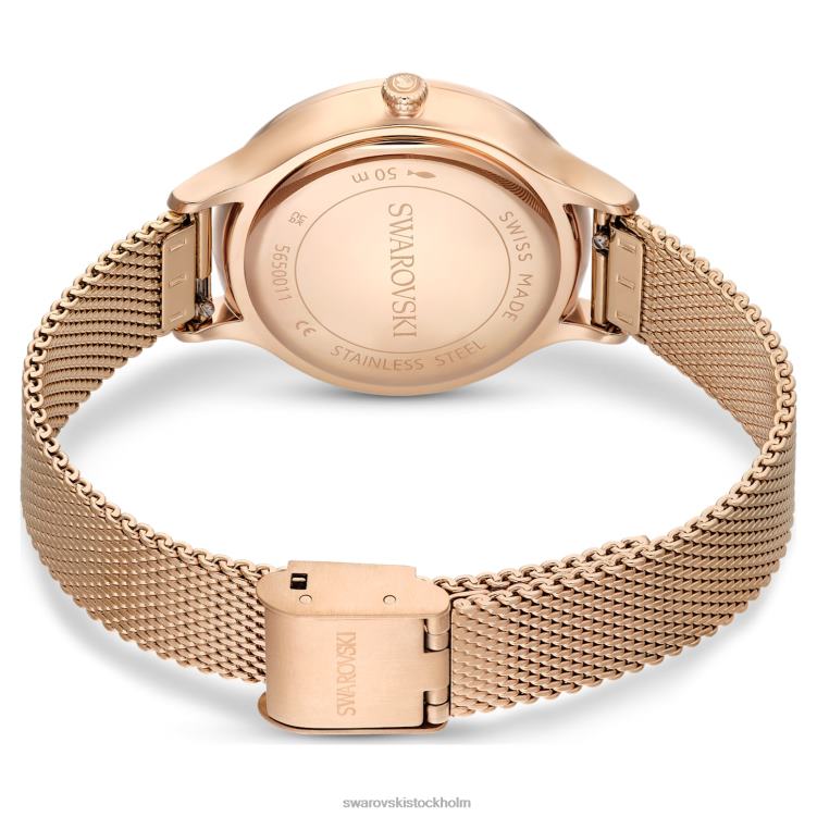 Swarovski octea nova klocka P28L1198 Tillbehör schweizisk tillverkad, metallarmband, roséguldton, roséguldfärgad finish