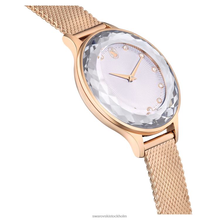 Swarovski octea nova klocka P28L1198 Tillbehör schweizisk tillverkad, metallarmband, roséguldton, roséguldfärgad finish