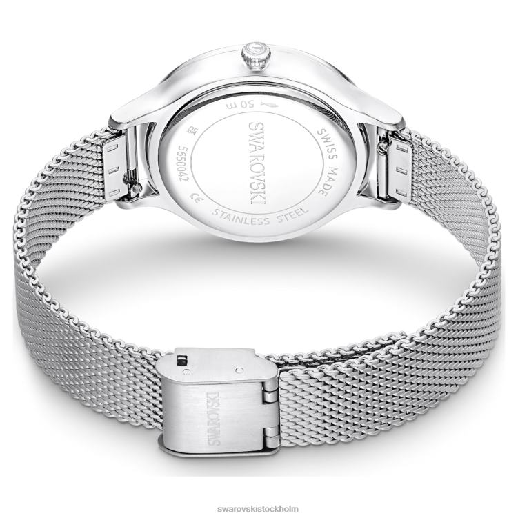 Swarovski octea nova klocka P28L1241 Tillbehör schweizisk tillverkad, metallarmband, svart, rostfritt stål