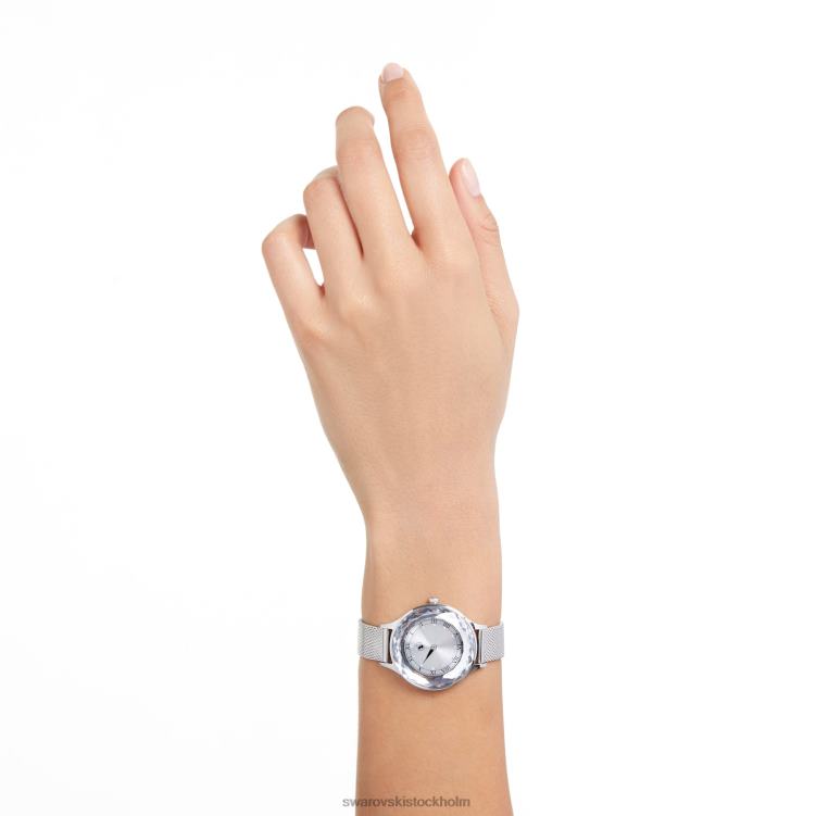 Swarovski octea nova klocka P28L1242 Tillbehör schweizisk tillverkad, metallarmband, silverton, rostfritt stål