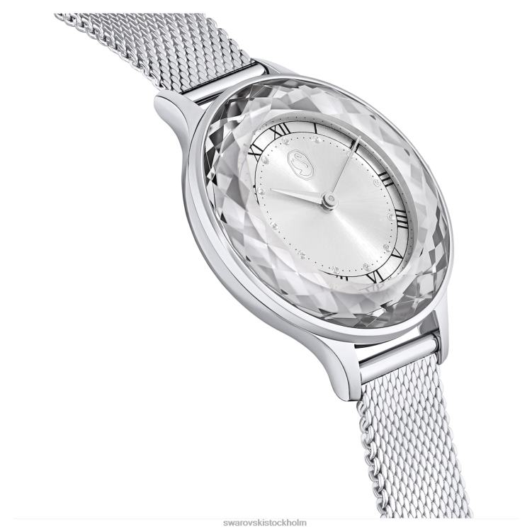 Swarovski octea nova klocka P28L1242 Tillbehör schweizisk tillverkad, metallarmband, silverton, rostfritt stål
