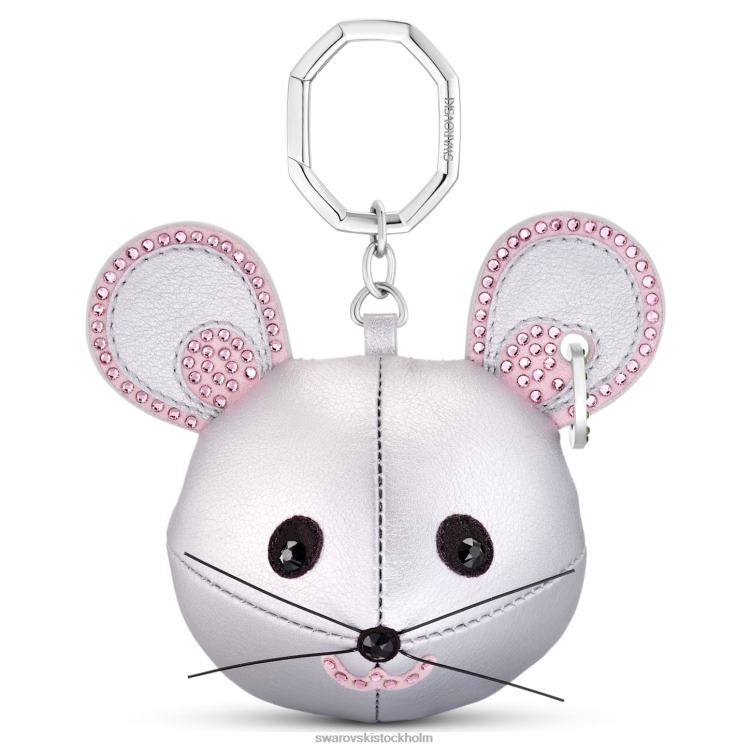 Swarovski ikoner nyckelring P28L1431 Tillbehör mus, flerfärgad, rostfritt stål