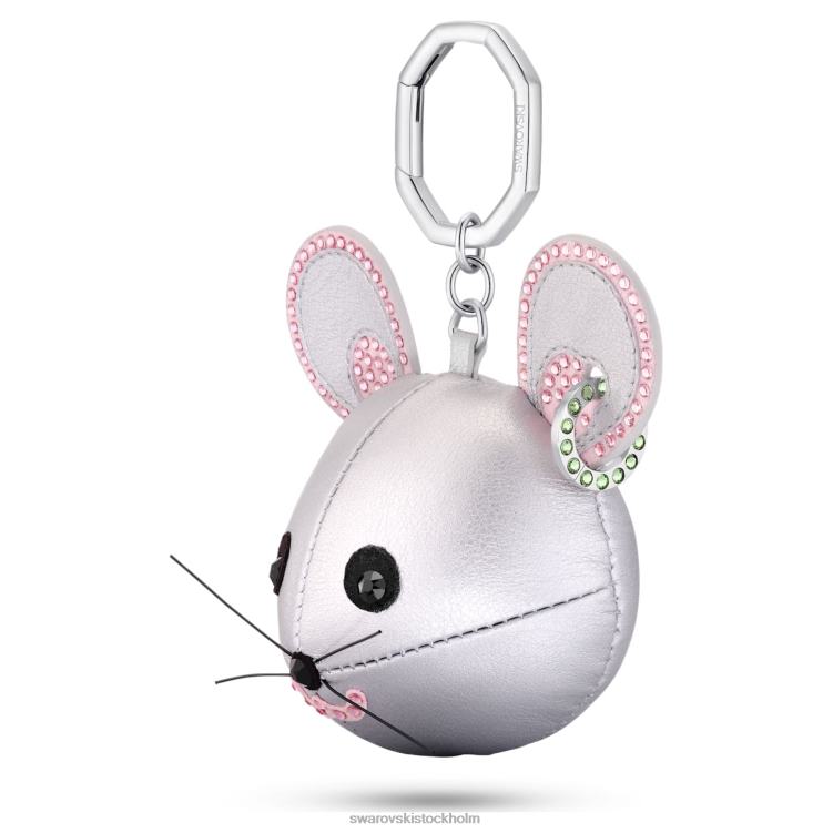 Swarovski ikoner nyckelring P28L1431 Tillbehör mus, flerfärgad, rostfritt stål