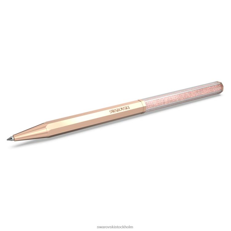 Swarovski kristallin kulspetspenna P28L1258 Tillbehör oktagonform, roséguld, pläterad i roséguld