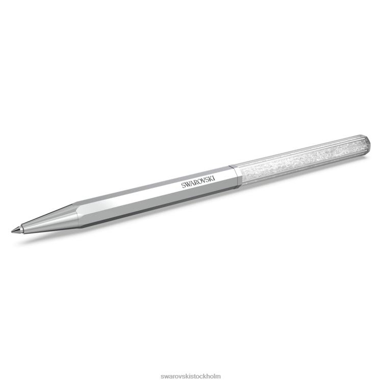 Swarovski kristallin kulspetspenna P28L1260 Tillbehör oktagonform, silverton, förkromad