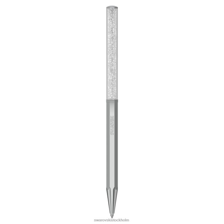 Swarovski kristallin kulspetspenna P28L1260 Tillbehör oktagonform, silverton, förkromad
