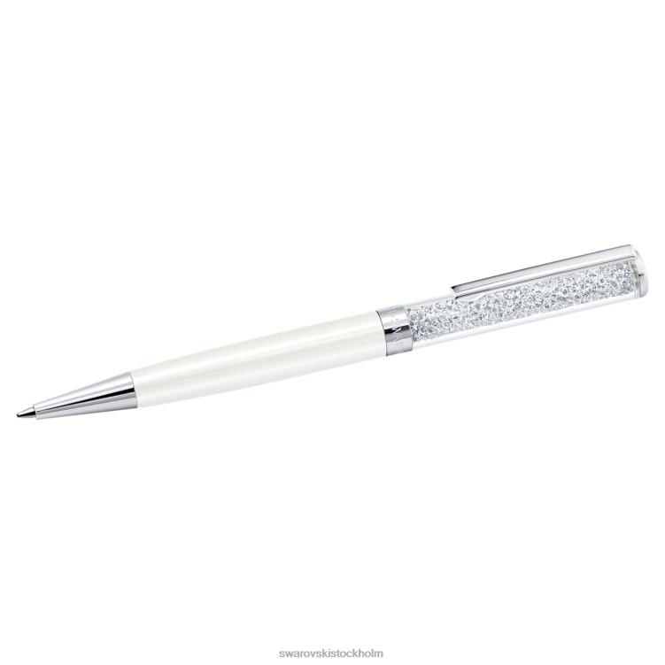Swarovski kristallin kulspetspenna P28L1262 Tillbehör vit, vitlackerad, förkromad