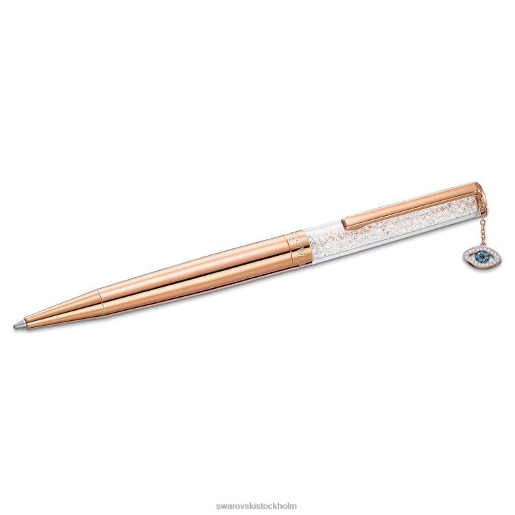 Swarovski kristallin kulspetspenna P28L1290 Tillbehör onda ögat, roséguld, roséguld pläterad