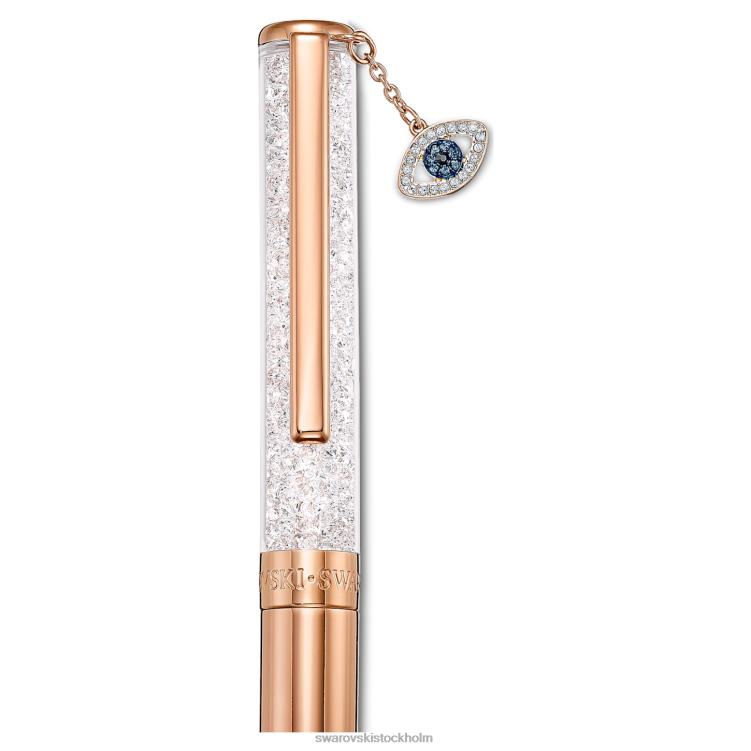 Swarovski kristallin kulspetspenna P28L1290 Tillbehör onda ögat, roséguld, roséguld pläterad