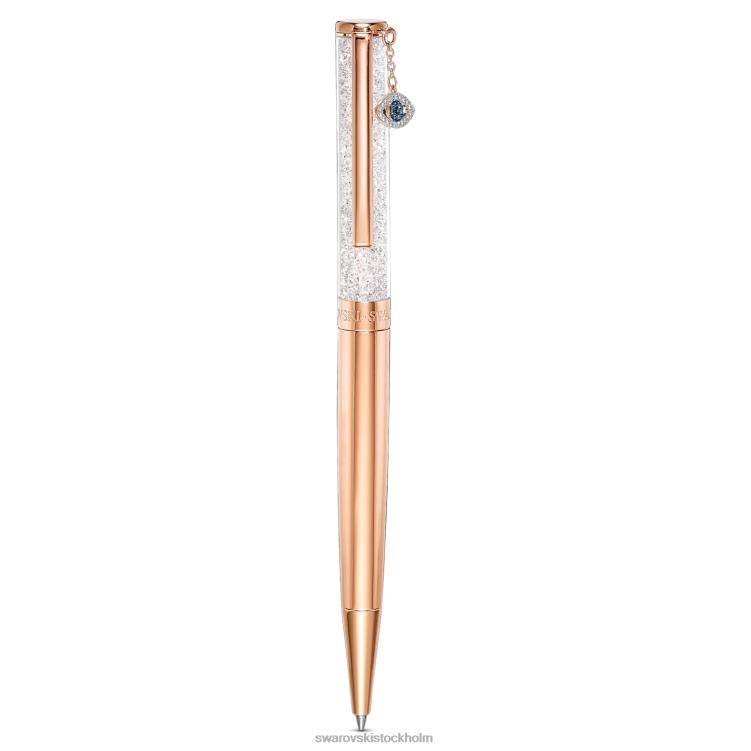 Swarovski kristallin kulspetspenna P28L1290 Tillbehör onda ögat, roséguld, roséguld pläterad