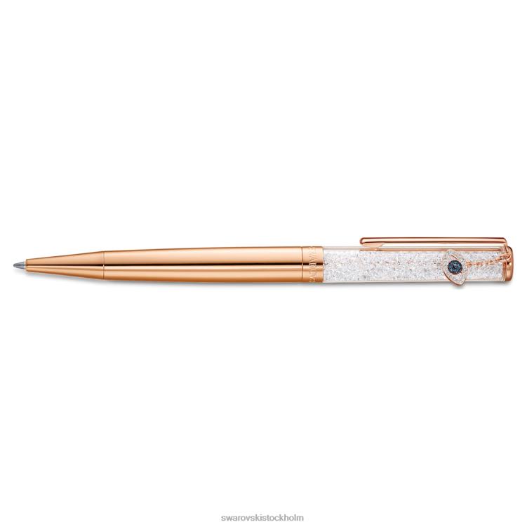 Swarovski kristallin kulspetspenna P28L1290 Tillbehör onda ögat, roséguld, roséguld pläterad