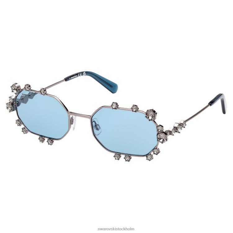 Swarovski solglasögon oktagon form P28L1433 Tillbehör sk0376 20v, blå