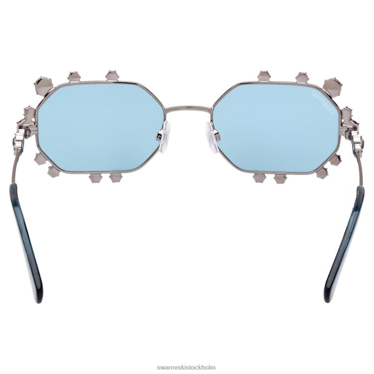 Swarovski solglasögon oktagon form P28L1433 Tillbehör sk0376 20v, blå