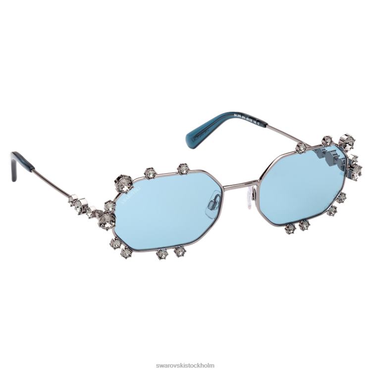 Swarovski solglasögon oktagon form P28L1433 Tillbehör sk0376 20v, blå