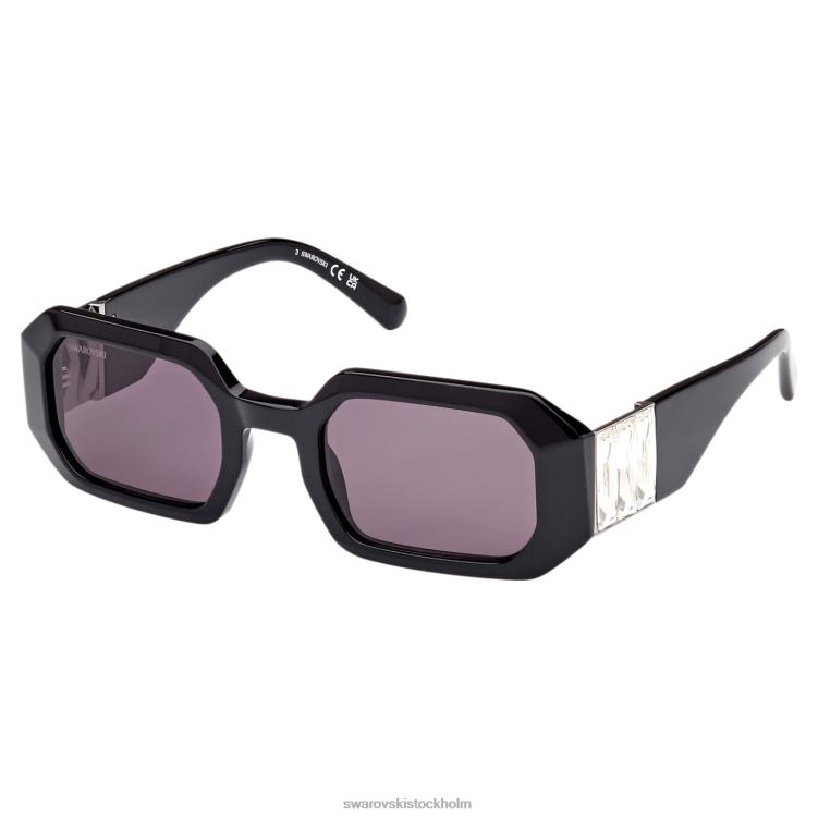 Swarovski solglasögon oktagon form P28L1442 Tillbehör sk0387 01a, svart
