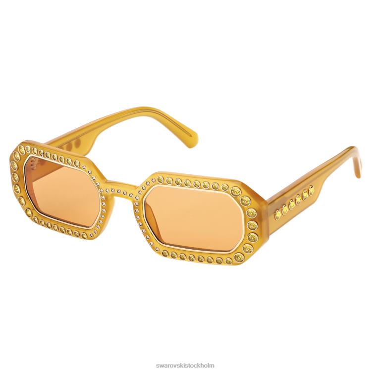 Swarovski solglasögon oktagon form P28L1451 Tillbehör pave, sk0345 39e, orange