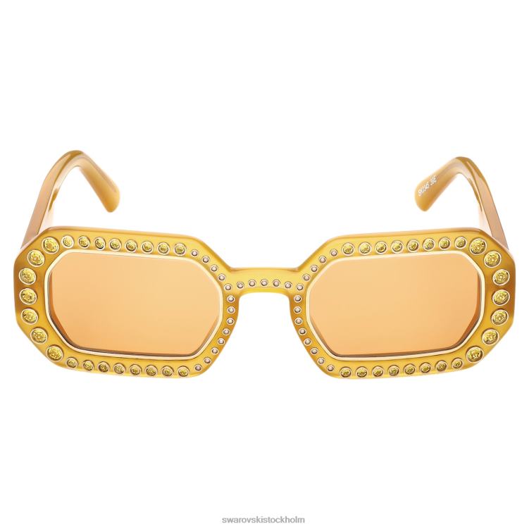 Swarovski solglasögon oktagon form P28L1451 Tillbehör pave, sk0345 39e, orange