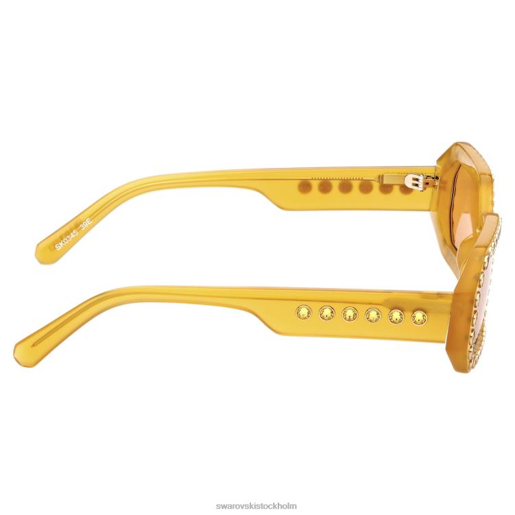 Swarovski solglasögon oktagon form P28L1451 Tillbehör pave, sk0345 39e, orange